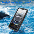 Black iPhone 16e / 17e Waterproof Dirtproof Shock Proof Case - 4