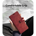 Wine Mercury Mansoor Wallet Case with 9 Card Slots for Galaxy S25 FE - 3