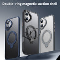 Black iPhone 16 Plus Double Ring MagSafe Magnetic Holder Case - 2