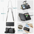 Black Google Pixel 9 / 10 Pro Multifunctional Crossbody Wallet Case - 3