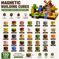 150PCS Building Cubes Game Blocky World  Pixel Village Windmill