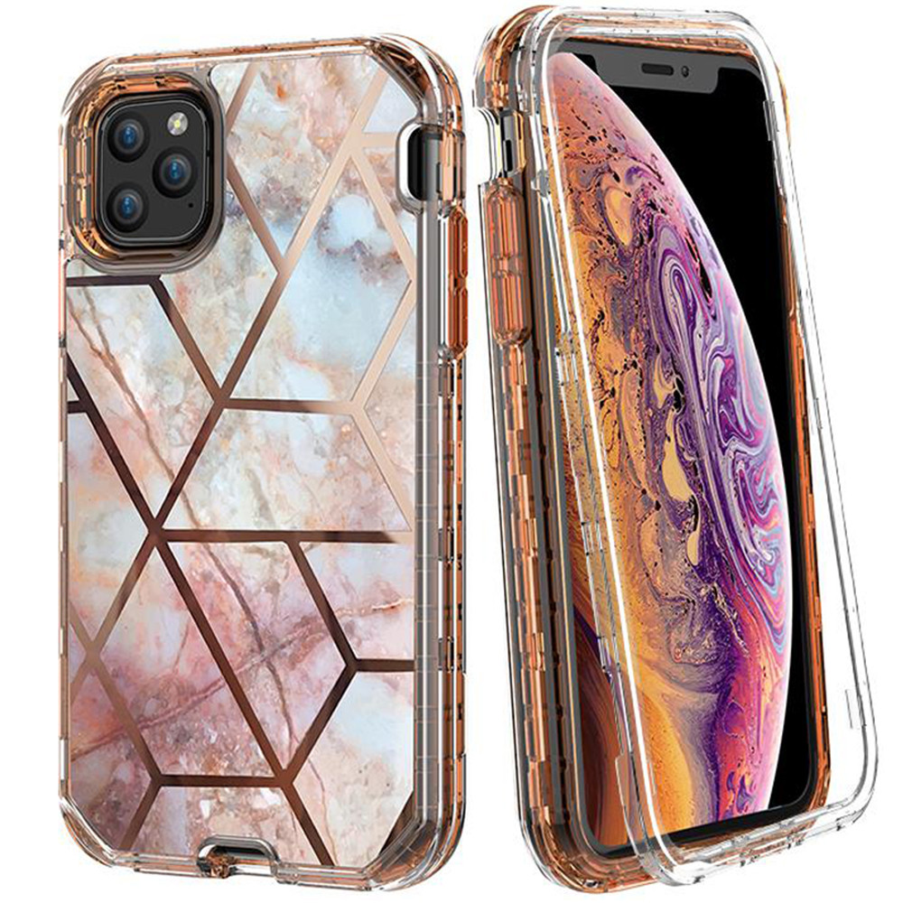 Geometric Gold Marble Heavy Duty Defender Case For IPhone 11 Pro New Geometric Gold Marble Heavy Duty Defender Case For IPhone 11 Pro New