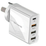 Qualcomm QC3.0 48W PD Fast Charging Multi Port USB Wall Charger - 1