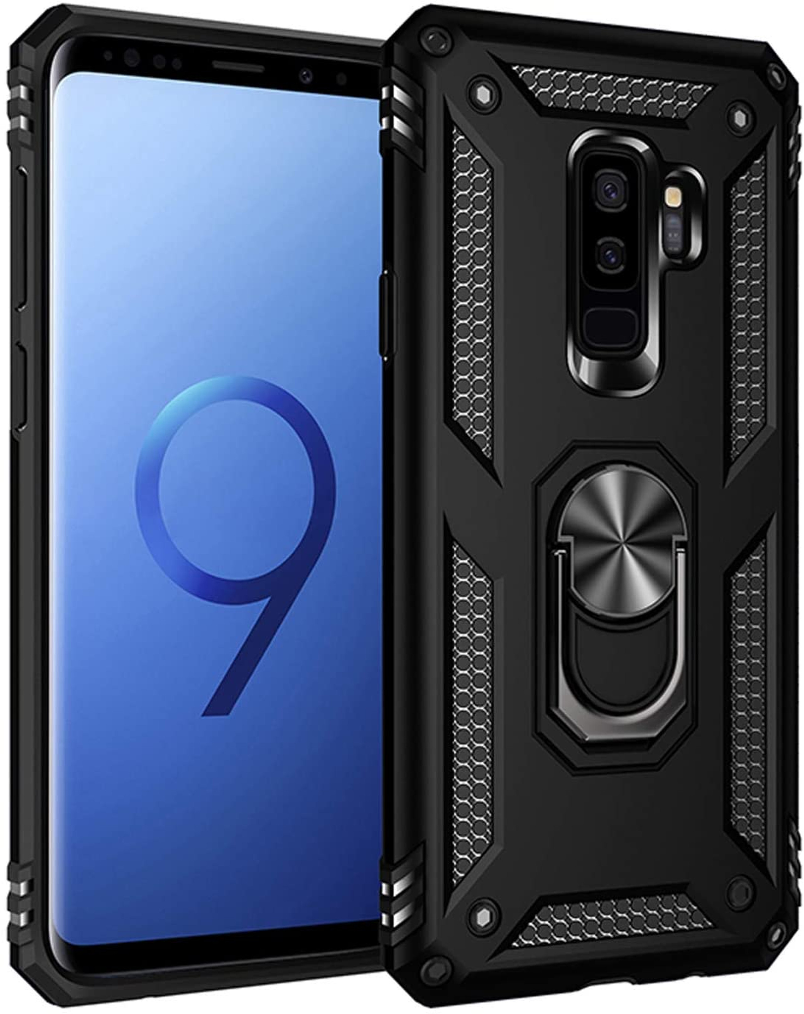 Samsung Galaxy S9 Card Holder Case Black Armor Case