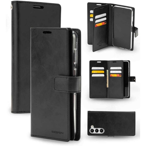 Black Galaxy A37 5G Mercury Mansoor Diary Wallet Case Cover  - 2