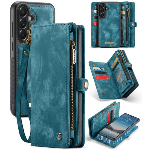 Blue Galaxy A37 5G CaseMe 008 wallet case with detachable magnetic phone shell
