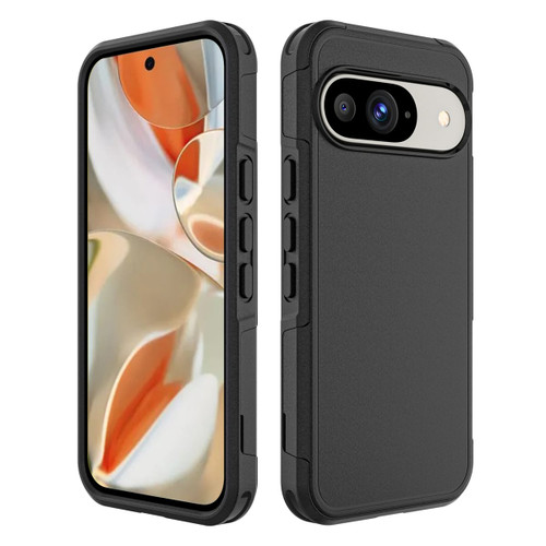 Black Google Pixel 9 RedPepper Armor shockproof case front and back view