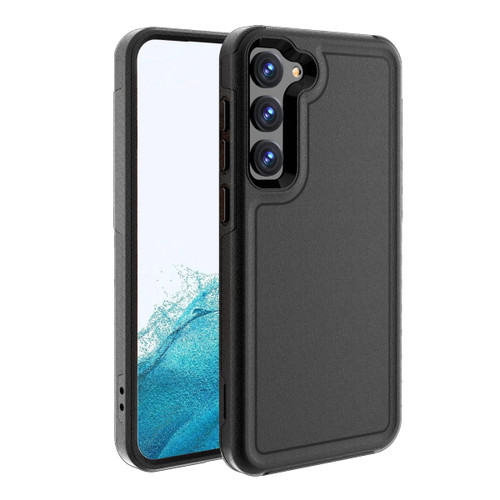Black Galaxy S23 RedPepper Armor shockproof case front and back view