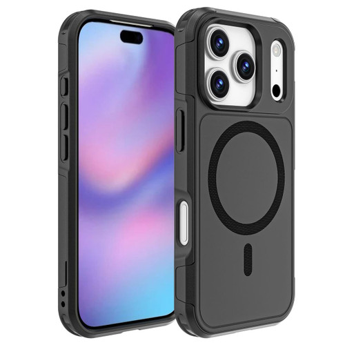Black iPhone 17 Pro RedPepper Armor MagSafe case front and back view