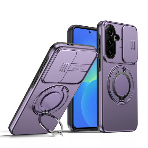 Purple Samsung Galaxy S26 FE Shockproof Camshield Ring Case - Front View