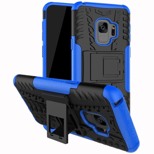 Samsung Galaxy S9 Plus Blue Heavy Duty Defender Kickstand Case - 1