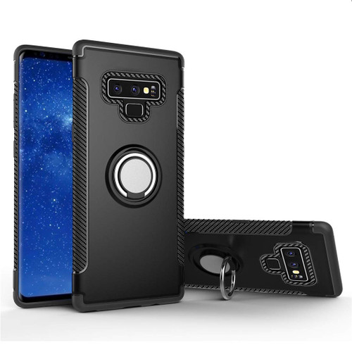 Black 360 Degree Ring Stand Magnetic Circle Case for Galaxy Note 9 - 1