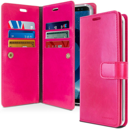 Hot Pink Galaxy S10+ Plus Genuine Mercury Mansoor Wallet Case Cover