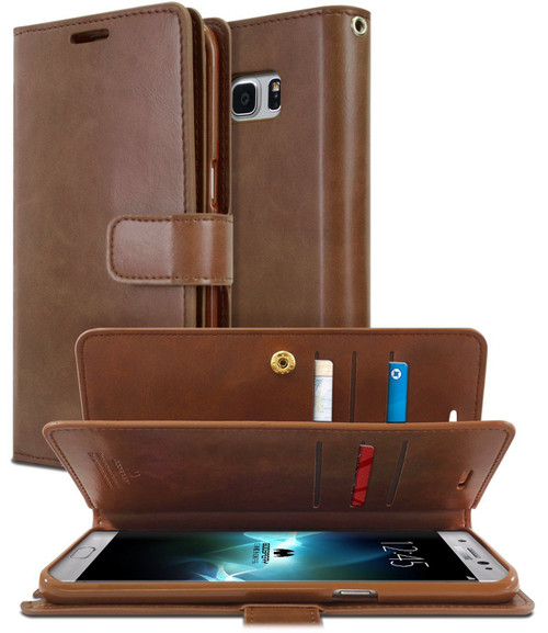 Brown Genuine Mercury  Quality Wallet Case For Galaxy S10E - 1