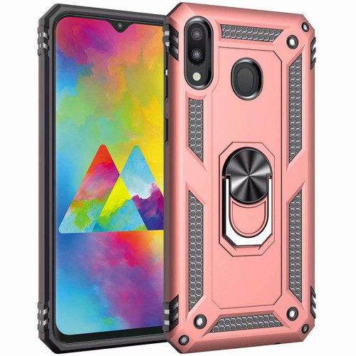 Rose Gold 360 Rotating Stand Metal Defender Case For Galaxy A20 / A30 - 1