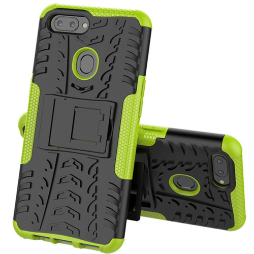 Oppo AX7 Hybrid Kickstand Heavy Duty Tradies Case - Green