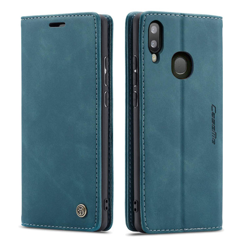 Blue CaseMe Slim Magnetic Quality Wallet Case For Galaxy A20 / A30 - 1