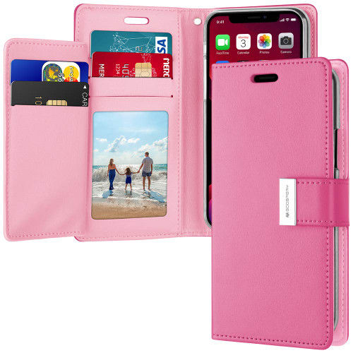 Fashionable Hot Pink Mercury Rich Diary Wallet Case For iPhone 11 Pro - 1