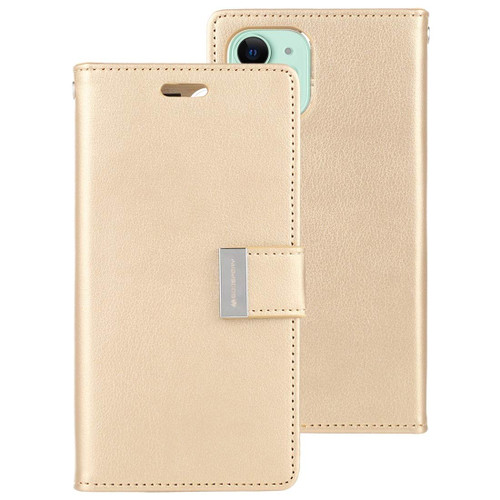 Shiny Gold iPhone 11 Pro MAX Genuine Rich Diary Wallet Card Case - 1