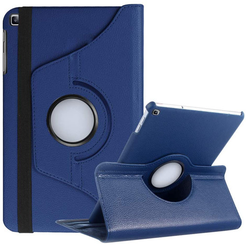 Navy Samsung Galaxy Tab S5e 10.5 Rotating 360 Synthetic Leather Case - 1