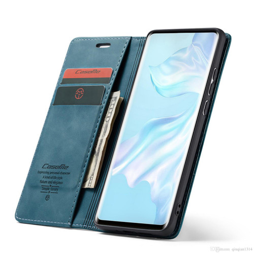 Blue CaseMe Magnetic Slim Flip Wallet Case For Oppo Reno 10X Zoom - 1
