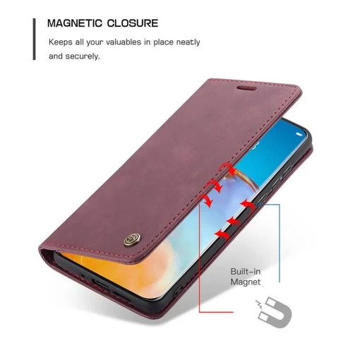 Red Wine Huawei P40 CaseMe Synthetic Leather Wallet Case - 4
Red Wine Huawei P40 CaseMe Synthetic Leather Wallet Case - 4