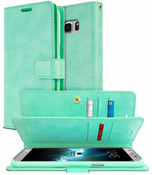 Mint Green Samsung Galaxy S10e Genuine Mercury Mansoor Wallet Case - 1