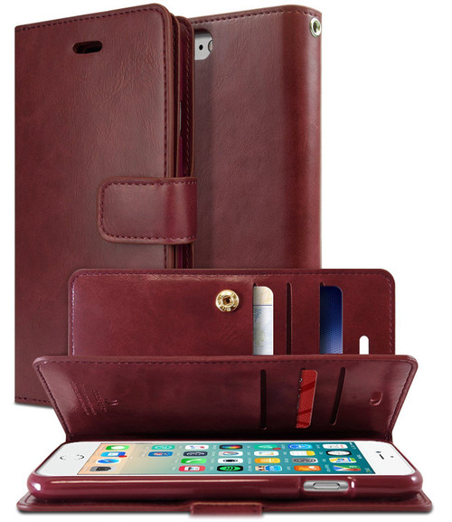 Classy Wine iPhone 6 Plus / 6S Plus Mercury Mansoor Wallet Case - 1