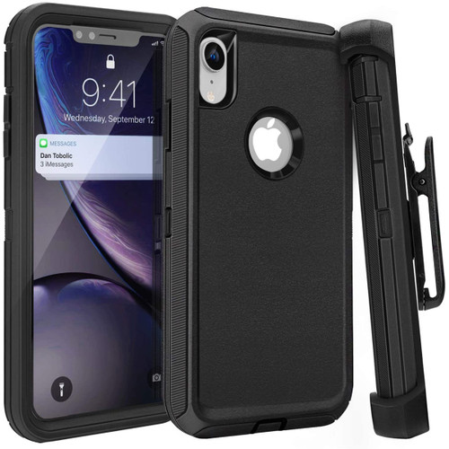 Tough Military Grade Drop Proof Holster Belt Clip Case For iPhone XR - 1