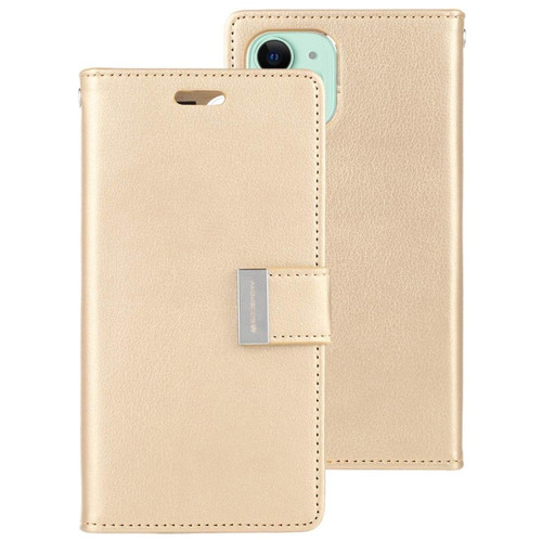 Gold Rich Diary Diary Wallet Case Cover For iPhone 13 Pro Max  - 1