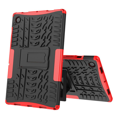 Red Heavy Duty Stand Case For Samsung Galaxy Tab A8 10.5" - 1