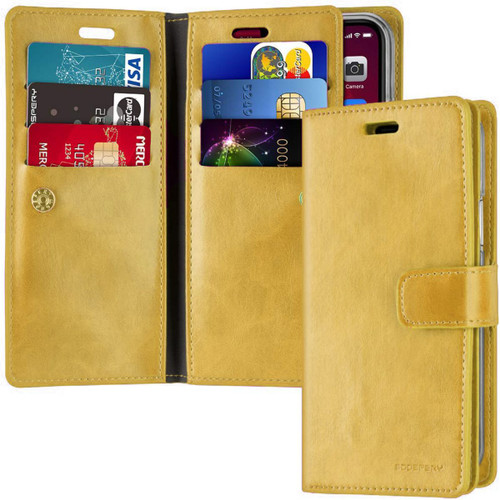 Gold iPhone 13 Mercury Mansoor Diary Card Holder Wallet - 1