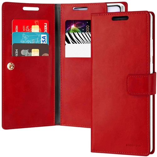 Red Genuine Mercury Mansoor Wallet Case for Galaxy Note 20 - 0