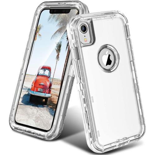 Clear Rugged Shock / Drop Protection Holster Case For iPhone XR - 1