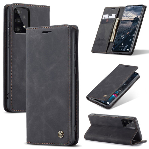 Black Galaxy A33 5G CaseMe Slim 2 Card Slot Classy Wallet Case - 1