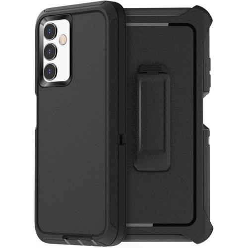 Black Heavy Duty Defender Military Grade Case For Galaxy A14 5G - 1