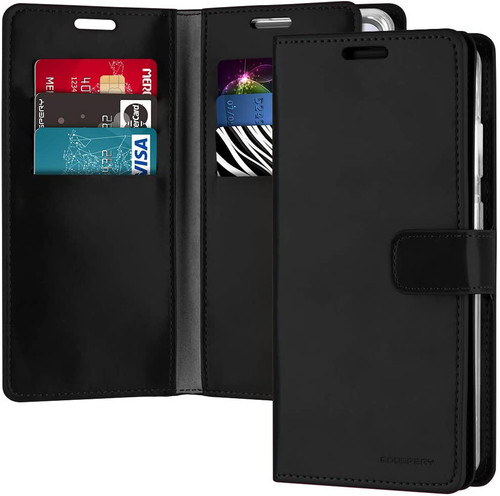 Black Genuine Mercury Mansoor Diary Wallet Case  For Galaxy A04s - 1