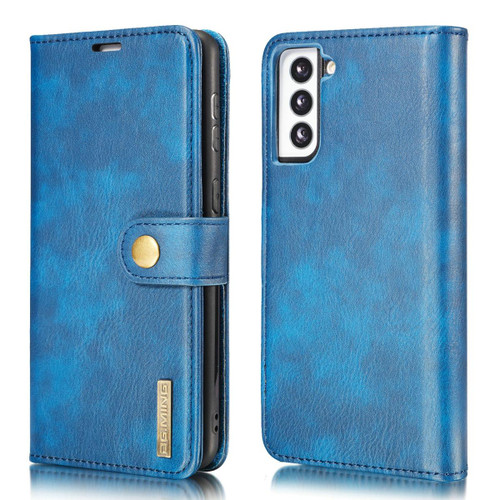 Blue DG.Ming Luxury Leather Wallet with Magnetic Case Cover For Galaxy S21 Plus - 1