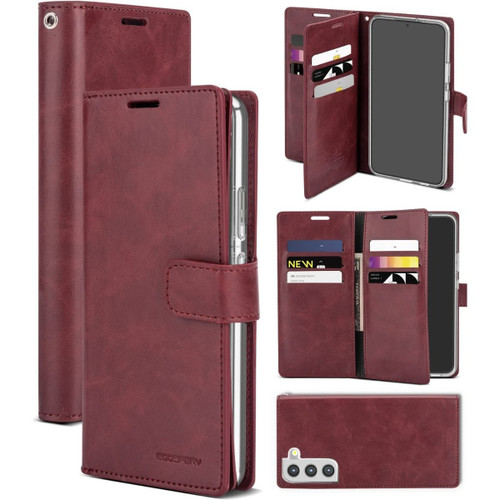 Red Wine Samsung Galaxy A35 5G Genuine Mercury Mansoor Diary Wallet - 1