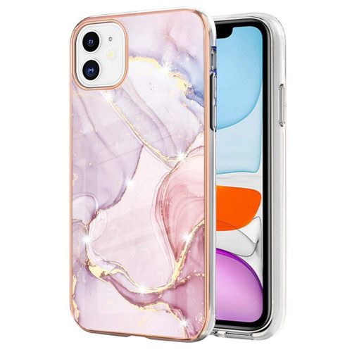 Rose Gold iPhone 11 Ultra Slim Marble Bling Soft TPU Case Cover - 1