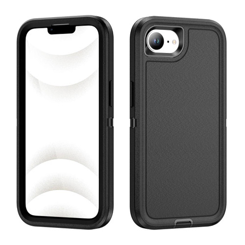 Black iPhone 16e / 17e Rugged Military Grade Heavy Duty Defender Case - 1