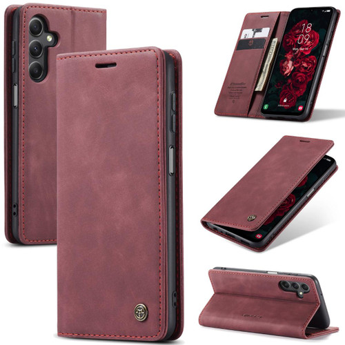 Wine Galaxy A25 5G CaseMe Slim Magnetic Classy Wallet Case - 1 Wine Galaxy A25 5G CaseMe Slim Magnetic Classy Wallet Case - 1