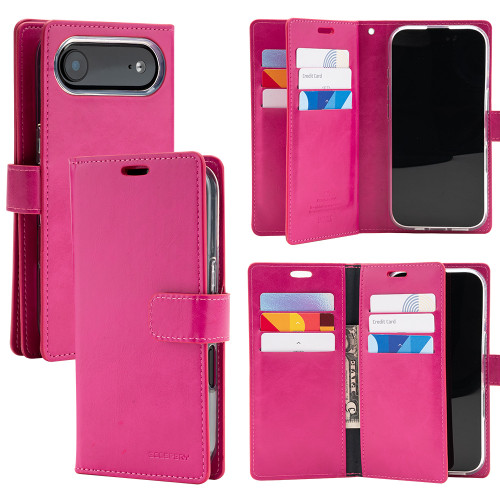 Hot Pink Genuine Mercury Mansoor Flip Wallet Case Cover For iPhone 17 Air - 1 Hot Pink Genuine Mercury Mansoor Flip Wallet Case Cover For iPhone 17 Air - 1