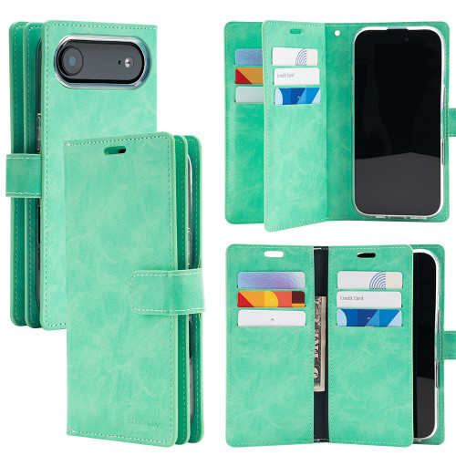 Mint Green Genuine Mercury Mansoor Flip Wallet Case Cover For iPhone 17 Air - 1 Mint Green Genuine Mercury Mansoor Flip Wallet Case Cover For iPhone 17 Air - 1
