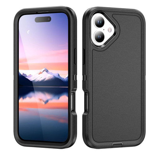 Black iPhone 17 Military Grade Full Body Shock Proof Defender Case - 1 Black iPhone 17 Military Grade Full Body Shock Proof Defender Case - 1