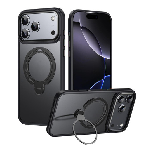 Black iPhone 17 Pro MagSafe Rugged Drop Proof Magnetic Ring Holder Case - 1 Black iPhone 17 Pro MagSafe Rugged Drop Proof Magnetic Ring Holder Case - 1