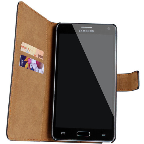 Premium Black Samsung Galaxy Note 3 Genuine Leather Wallet Case - 1