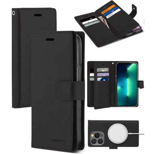 Black iPhone 13 Pro Max Modern Mercury Mansoor MagSafe Wallet Case - 1