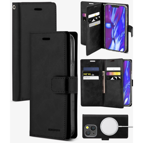 Black Premium Mercury Mansoor MagSafe Wallet Case for iPhone 14 - 1