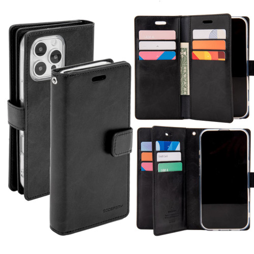 Black iPhone 16 Pro Max Premium Mercury Mansoor MagSafe Wallet Case
 - 1